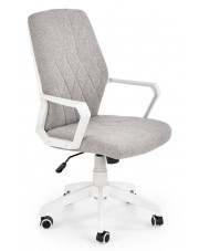 Minimalistyczny fotel biurowy Conan - popielaty + biały w sklepie Edinos.pl