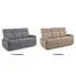 Szczegółowe zdjęcie nr 5 produktu Trzyosobowa sofa rozkładana Kafi 4X - popielata