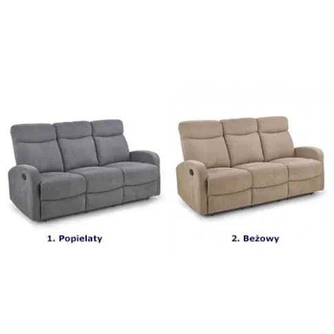 Szczegółowe zdjęcie nr 5 produktu Trzyosobowa sofa rozkładana Kafi 4X - popielata