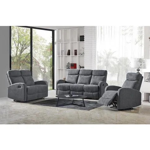 Szczegółowe zdjęcie nr 4 produktu Trzyosobowa sofa rozkładana Kafi 4X - popielata