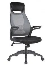 Ergonomiczny fotel obrotowy do biurka popiel + czarny - Ambros w sklepie Edinos.pl