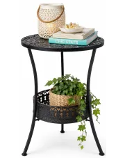 Metalowy okrągły stolik na taras - Margo w sklepie Edinos.pl