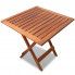 Szczegółowe zdjęcie nr 5 produktu Brązowy drewniany stolik ogrodowy - Caden