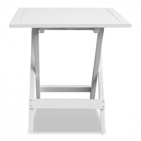 Zdjęcie biały drewniany stolik typu bistro Caden - sklep Edinos.pl