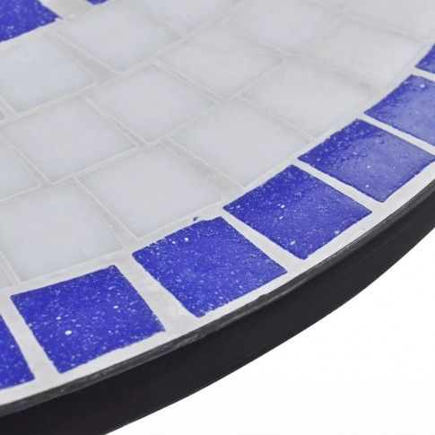 Szczegółowe zdjęcie nr 5 produktu Stolik ogrodowy ceramiczny Valen – niebiesko-biały