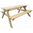 Drewniany stół ogrodowy z ławkami Eylan