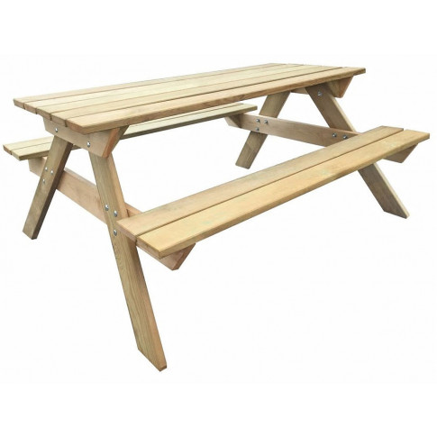 Drewniany stół ogrodowy z ławkami Eylan
