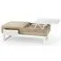 Zdjęcie produktu Rozkładana ława Emla - biały połysk + dąb sonoma.