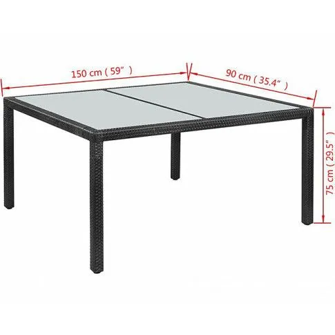 Szczegółowe zdjęcie nr 6 produktu Czarny stół ogrodowy - Tress 2X