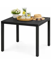 Czarny kwadratowy stół ogrodowy - Naxis w sklepie Edinos.pl