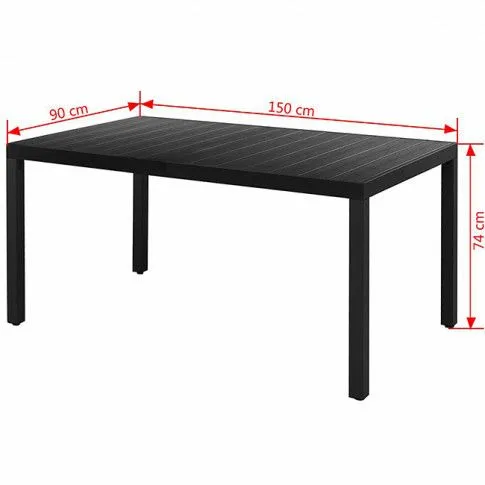 Zdjęcie stół ogrodowy i na patio Elsa 2X, kolor czarny | Edinos.pl