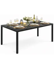 Czarny duży stół ogrodowy, na taras - Naxis 3X w sklepie Edinos.pl