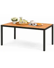 Brązowy prostokątny stół ogrodowy - Naxis 2X w sklepie Edinos.pl