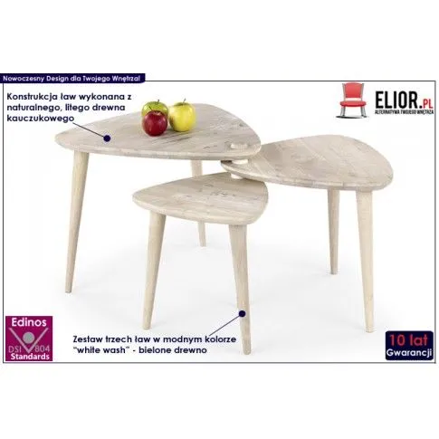 Fotografia Ława rozkładana Sapira - naturalne drewno z kategorii Ławy i stoliki