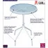 Metalowy stolik ogrodowy Brian 2X infografika