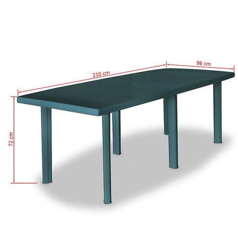 Szczegółowe zdjęcie nr 4 produktu Praktyczny stół ogrodowy Imelda 3X - zielony