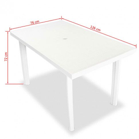 Szczegółowe zdjęcie nr 4 produktu Praktyczny stół ogrodowy Imelda 2X - biały