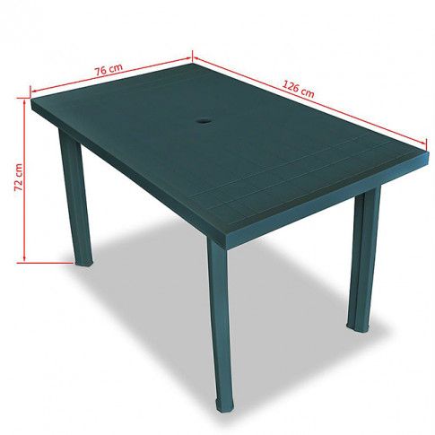 Szczegółowe zdjęcie nr 5 produktu Praktyczny stół ogrodowy Imelda 2X - zielony