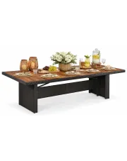 Sielski stół ogrodowy Arinos - brązowo-czarny w sklepie Edinos.pl