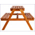 Drewniany dziecięcy stolik piknikowy z parasolem Talis