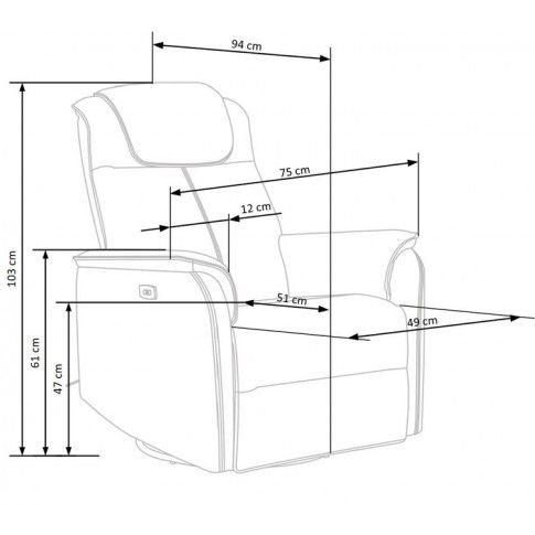 Szczegółowe zdjęcie nr 7 produktu Fotel rozkładany z funkcją kołyski Taiso - beżowy