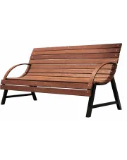 Drewniana ławka parkowa Alexis 160 cm - orzech w sklepie Edinos.pl