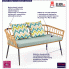 Fotografia Rattanowa sofa ogrodowa Tarkin 3X-wielobarwna z kategorii Krzesła ogrodowe