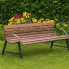 Szczegółowe zdjęcie nr 4 produktu Drewniana ławka tarasowa Alexis 120 cm - orzech