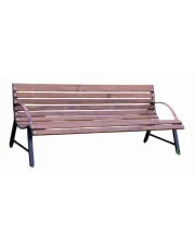 Drewniana ławka tarasowa Alexis 120 cm - orzech w sklepie Edinos.pl