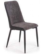 Nowoczesne krzesło tapicerowane Reno - popiel w sklepie Edinos.pl