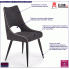 Fotografia Nowoczesne krzesło tapicerowane Polo - ciemny popiel z kategorii Krzesła do salonu