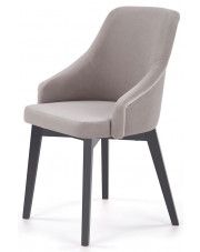 Tapicerowane krzesło drewniane Altex 2X - antracyt + dąb grafitowy