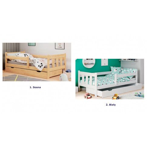 Szczegółowe zdjęcie nr 4 produktu Dziecięce łóżko z szufladą Kacper - białe