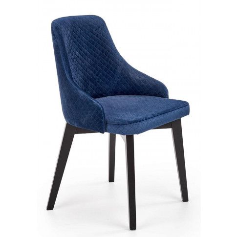 Zdjęcie produktu Pikowane krzesło tapicerowane do salonu Altex 3X - granatowe.