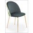 Zdjęcie zielone tapicerowane krzesło w stylu glamour Sollo - sklep Edinos.pl