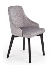 Tapicerowane krzesło pikowane do jadalni Altex 3X - popiel w sklepie Edinos.pl