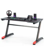 Czarne biurko gamingowe - Aluvia w sklepie Edinos.pl