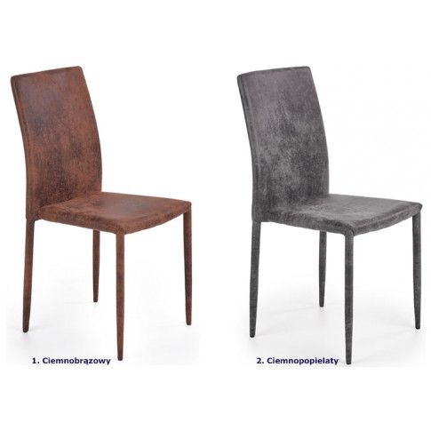 Szczegółowe zdjęcie nr 5 produktu Tapicerowane krzesło Harry - ciemny brąz