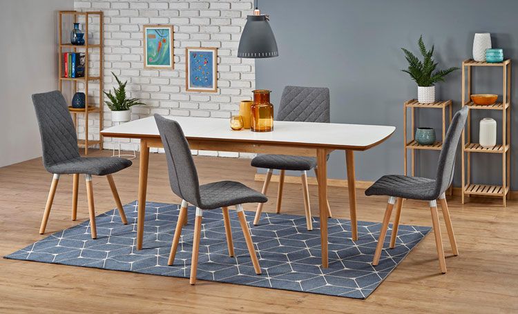 Produkt Biały rozkładany stół w stylu skandynawskim - Nemes 
