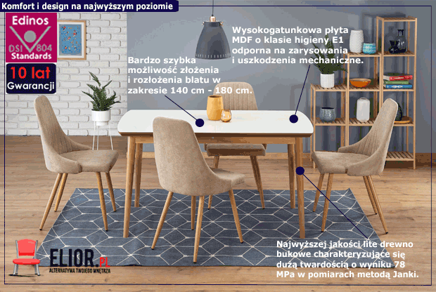 Tapicerowane krzesło Malika popiel