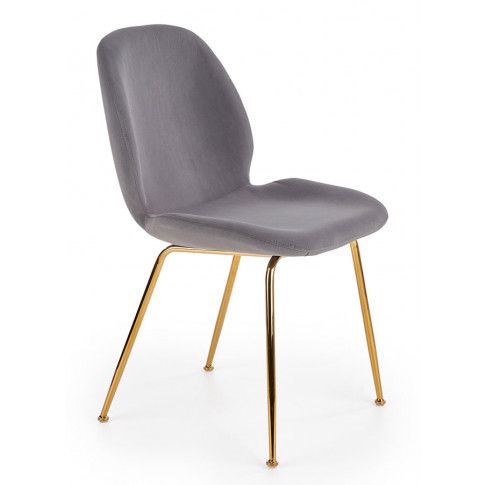 Zdjęcie produktu Tapicerowane krzesło w stylu glamour Divine - Popielate.