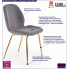 Fotografia Tapicerowane krzesło w stylu glamour Divine - Popielate z kategorii Krzesła do stołu