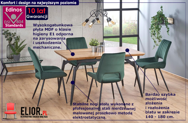 Tapicerowane krzesło Malika popiel