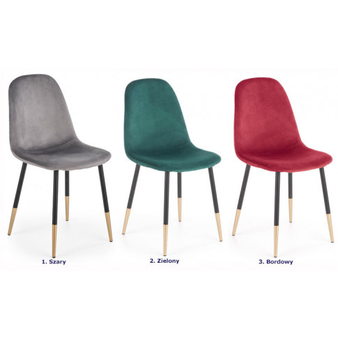 Szczegółowe zdjęcie nr 5 produktu Tapicerowane krzesło Oslo - Zielone