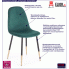 Fotografia Tapicerowane krzesło Oslo - Zielone z kategorii Krzesła welurowe