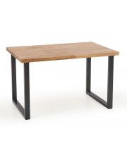 Drewniany stół w stylu loft do salonu Berkel 2X 120 XL - dąb w sklepie Edinos.pl