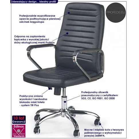 Fotografia Fotel obrotowy Lafix - czarny z kategorii Strona główna