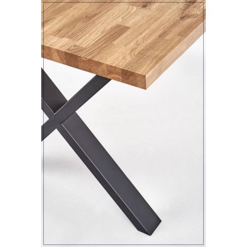 Zdjęcie loftowy stół do salonu Berkel 3X 120 XL dąb - sklep Edinos.pl.