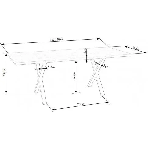 Szczegółowe zdjęcie nr 8 produktu Minimalistyczny stół do jadalni Simox 3X 160 XL - dąb