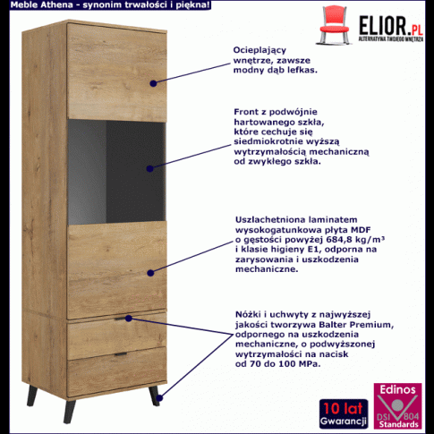 Fotografia Nowoczesna witryna Zerlox 6X - dąb lefkas z kategorii Regały